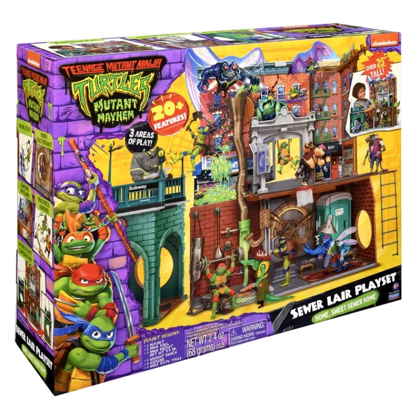 Mutant Mayhem Large Playset Sewer Lair Dlx>Turtles Sale