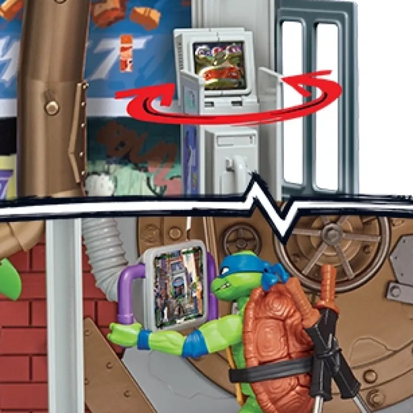 Mutant Mayhem Large Playset Sewer Lair Dlx>Turtles Sale