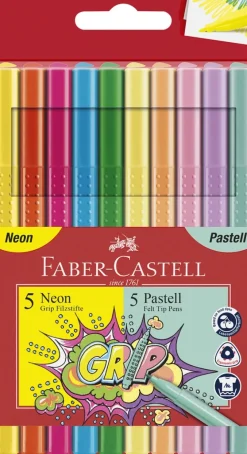Tusser grip 10 stk 5 neon 5 pastel>Faber-Castell Discount