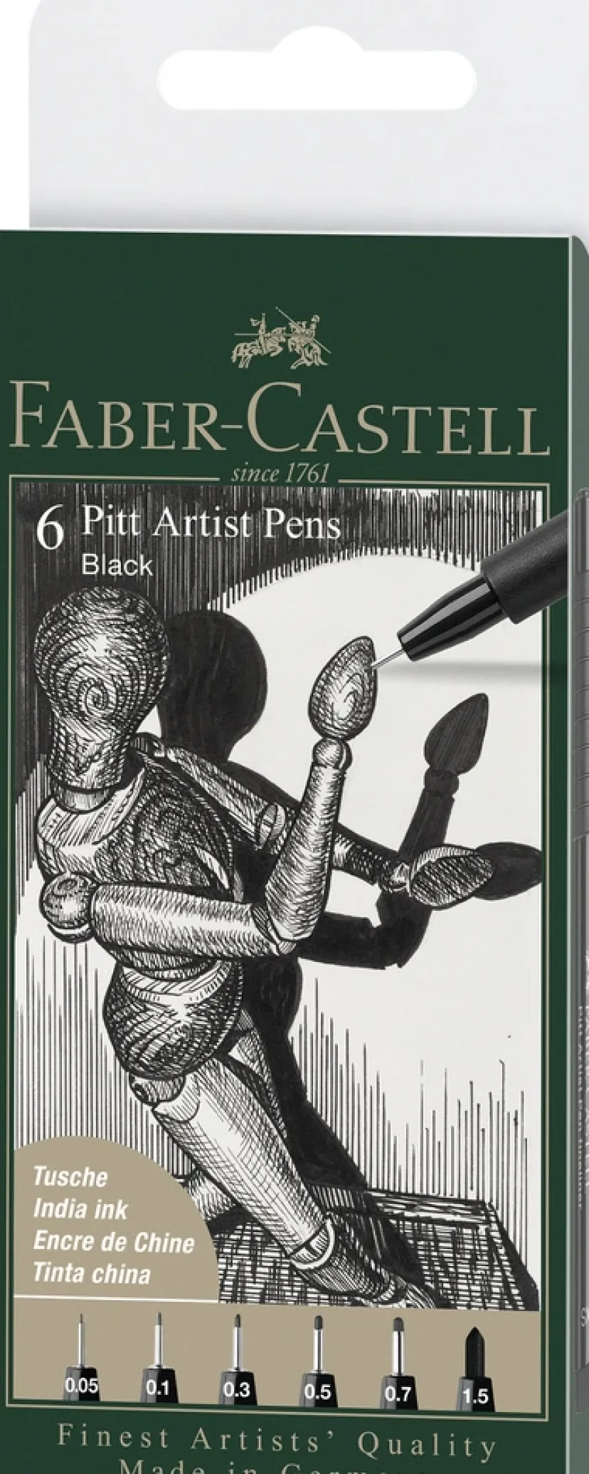 Tusser Pitt Artist Sort Ass. 6 Stk.>Faber-Castell Discount