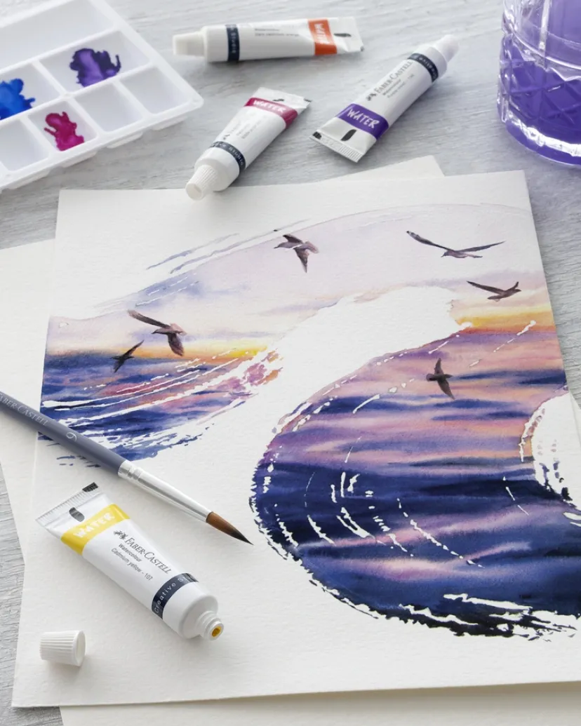 Vandfarver startsæt 24 stk farver 9ml tube>Faber-Castell Sale