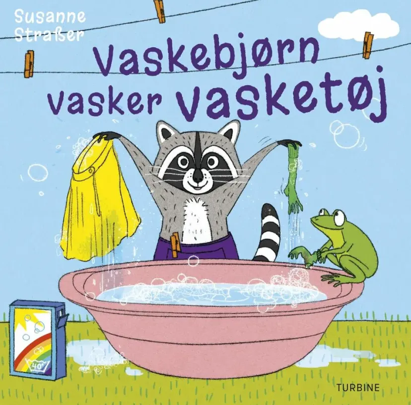 Vaskebjørn vasker vasketøj> Sale