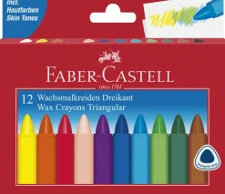 Vokskridt trekantet 12 stk>Faber-Castell Discount
