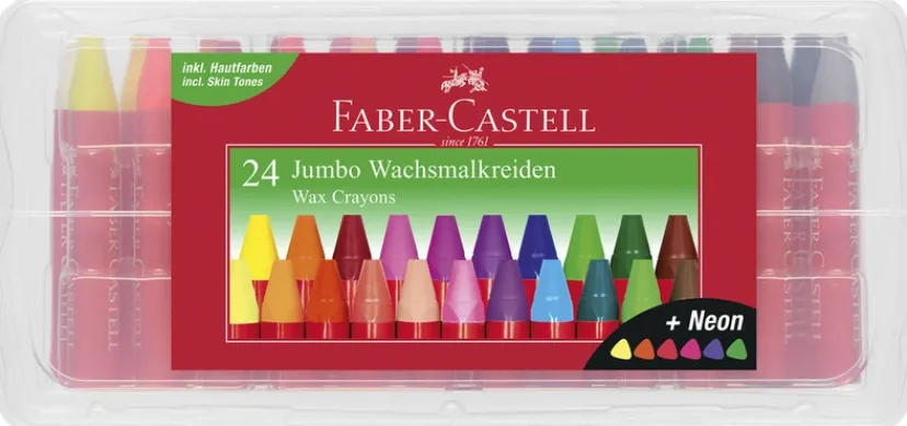 Vokskridt jumbo 24 farver>Faber-Castell Outlet
