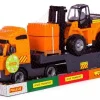 Volvo lastbil med trailer og gaffeltruck> Outlet