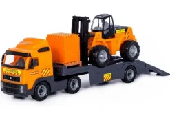 Volvo lastbil med trailer og gaffeltruck> Outlet