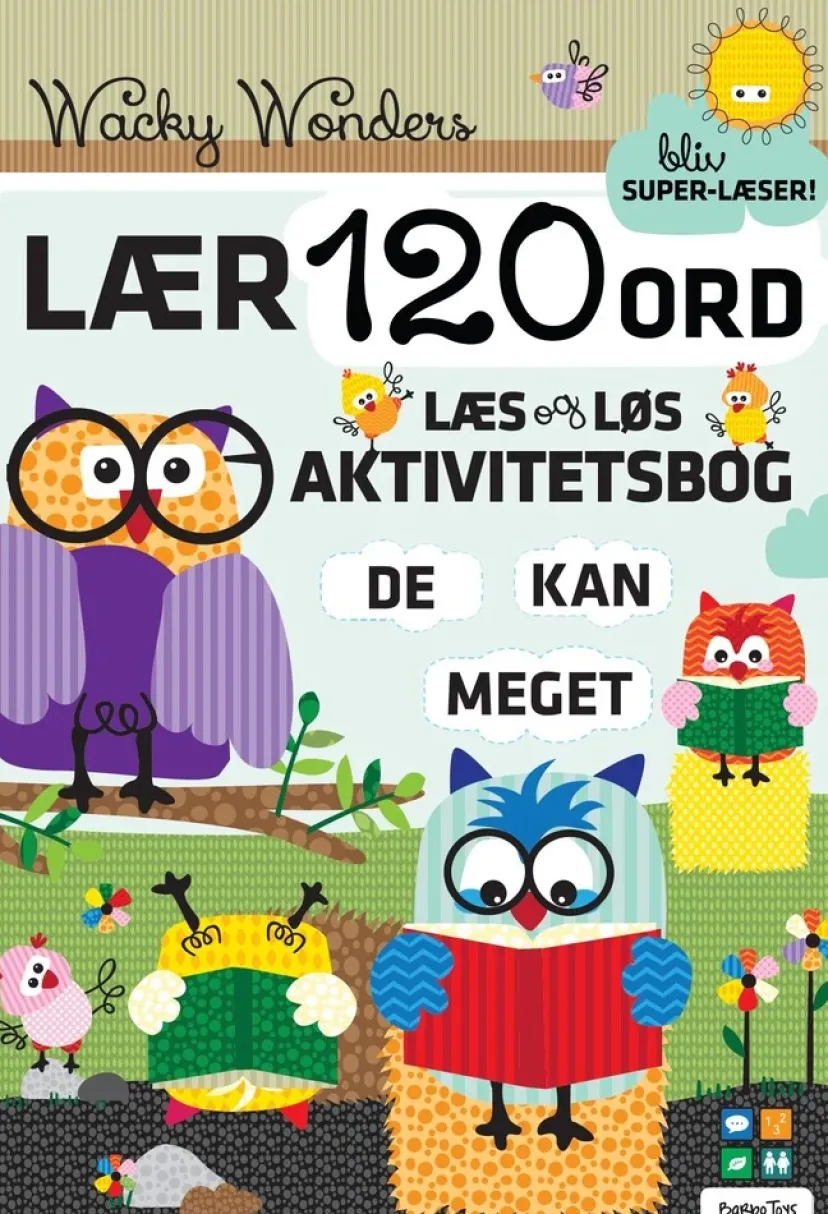 Wacky Wonders aktivitetsbog med 120 ord + stickers>