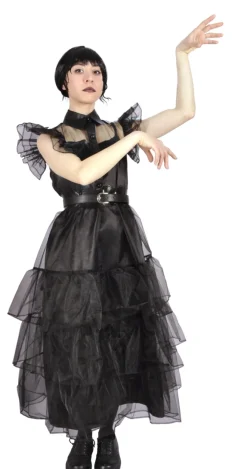 Wednesday Addams balkjole kostume str. 152 cm> Outlet