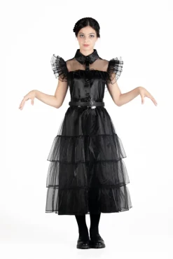 Wednesday Addams balkjole kostume str. 140 cm> Discount
