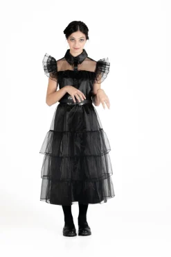 Wednesday Addams balkjole kostume str. 140 cm> Discount