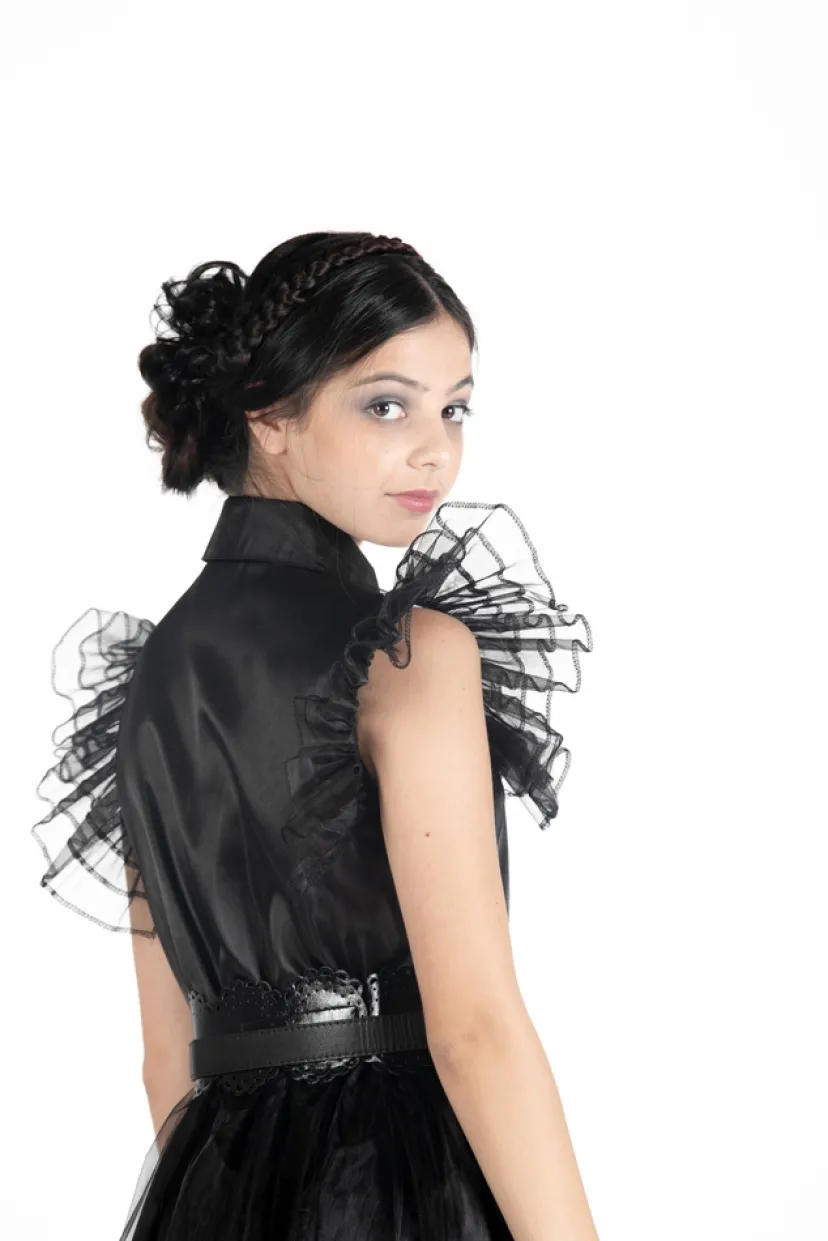 Wednesday Addams balkjole kostume str. 140 cm> Discount