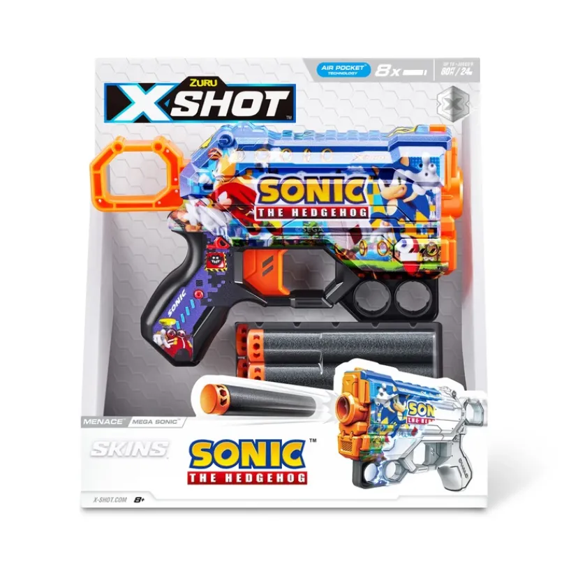 Xshot Skins Sonic Menace med 8 darts ass>X-shot Best