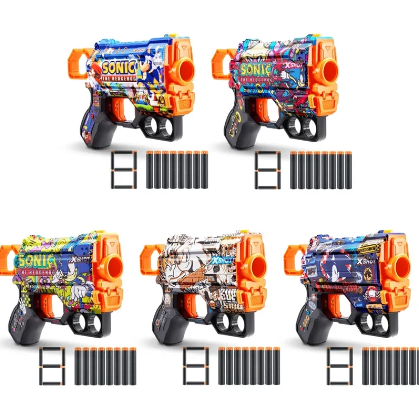 Xshot Skins Sonic Menace med 8 darts ass>X-shot Best