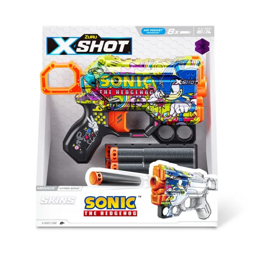 Xshot Skins Sonic Menace med 8 darts ass>X-shot Best