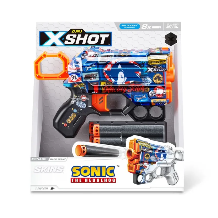 Xshot Skins Sonic Menace med 8 darts ass>X-shot Best